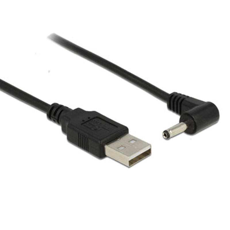 Cable Extension 3.5 - Cotovelo preto 90 usb macho para