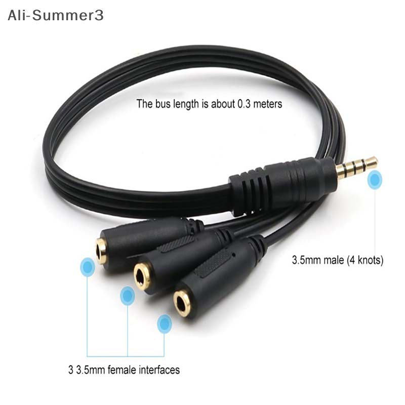 3.5mm 3 vias porta aux multi f - Earphone Splitter Jack avaliação e preço