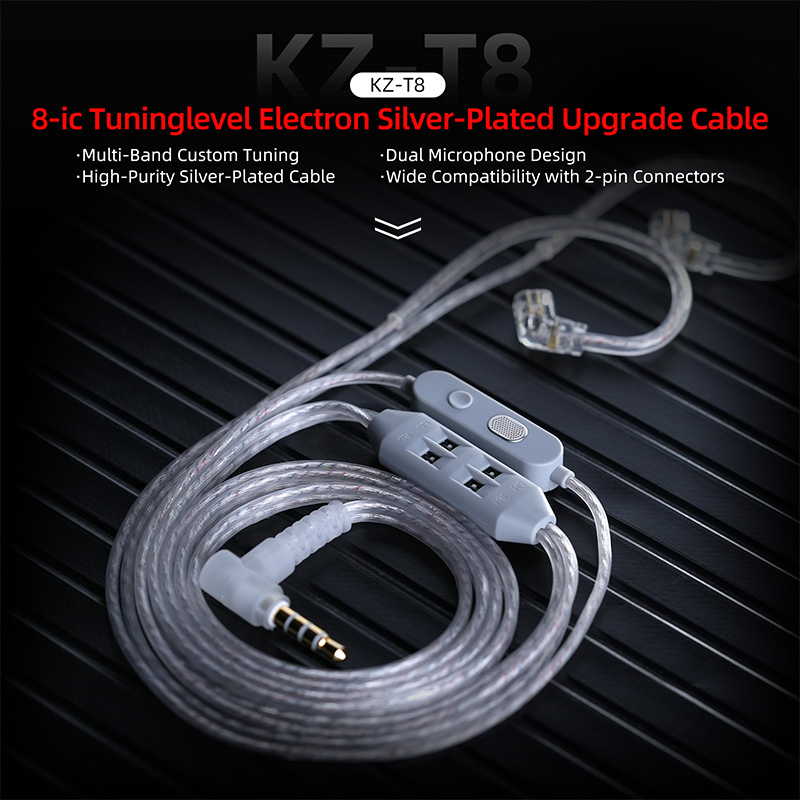 Pré-encomenda kz t8 cabo de mo - Wired Earphone Mic avaliação e preço
