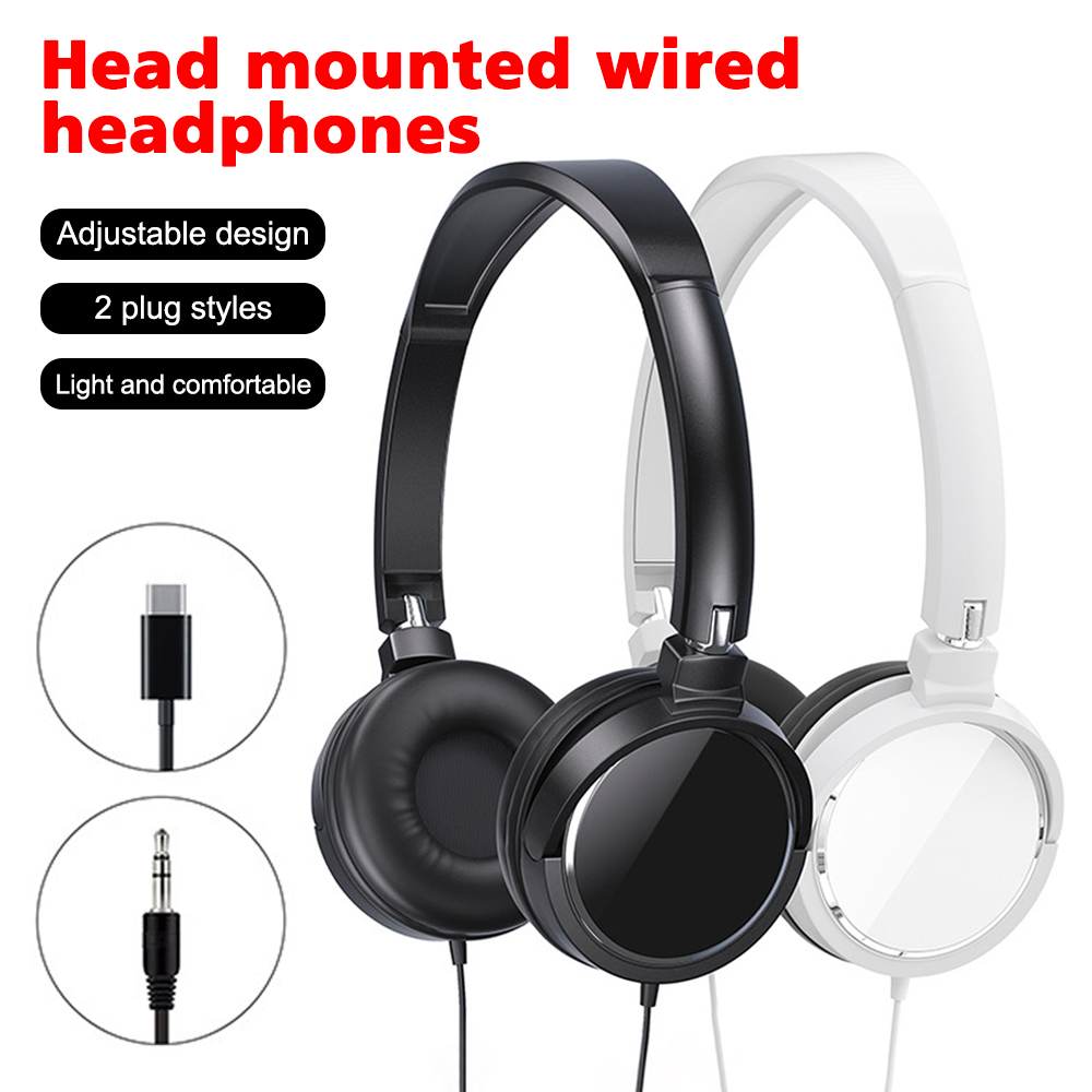3.5mm/tipo-c fones de ouvido c - Bluetooth Headset On Ear avaliação e preço