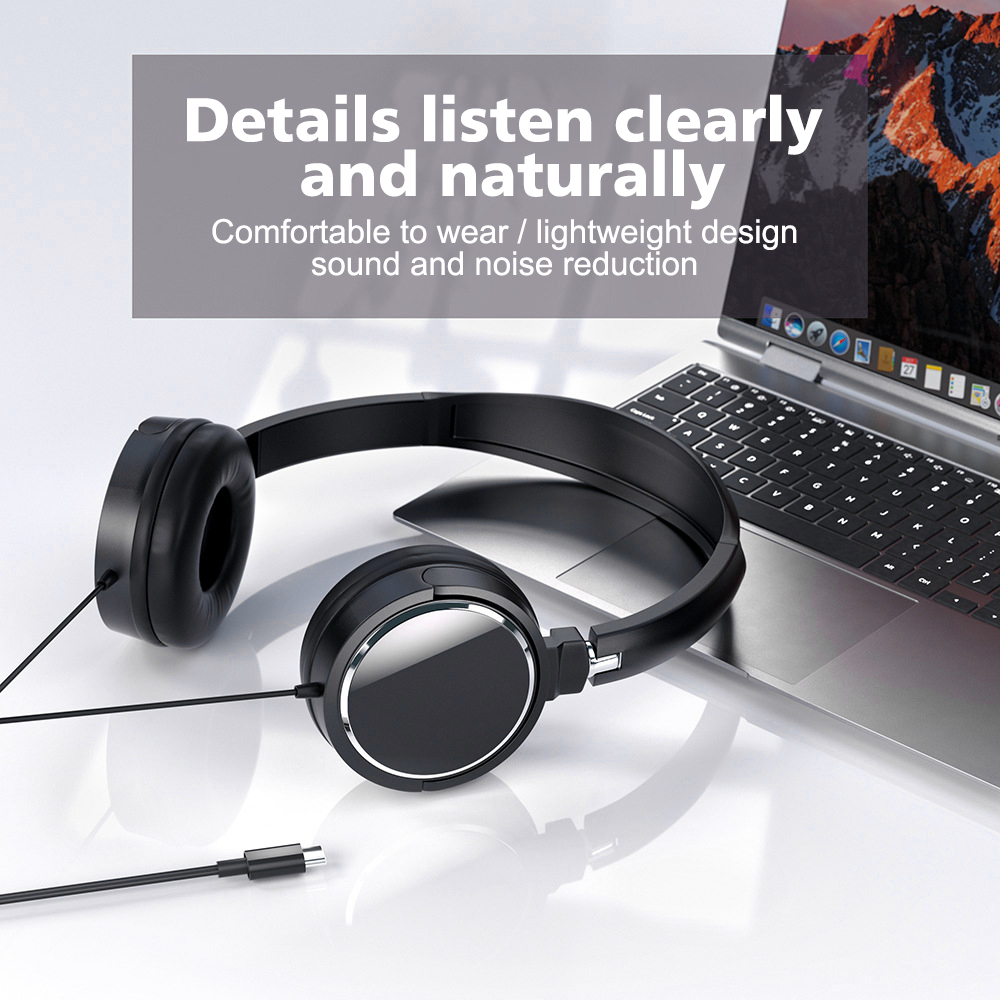 3.5mm/tipo-c fones de ouvido c - Bluetooth Headset On Ear avaliação e preço