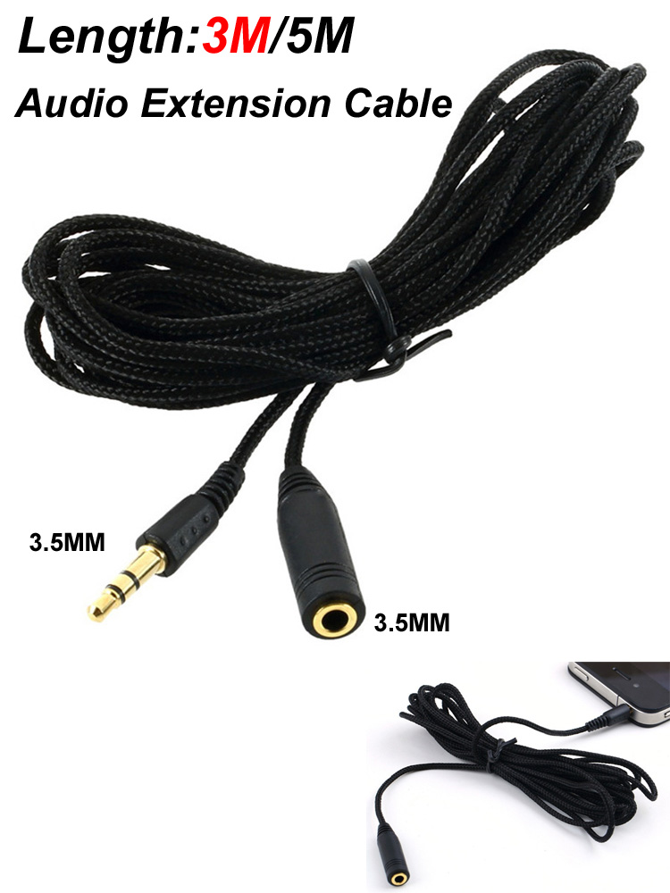5m/3m/cabo de extensão de fone - Wired Earphone Mic avaliação e preço
