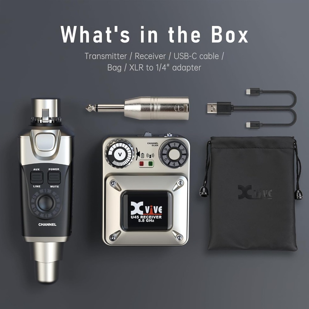 Xvive U45 Sistema de monitor i - In Ear Monitor Iem avaliação e preço