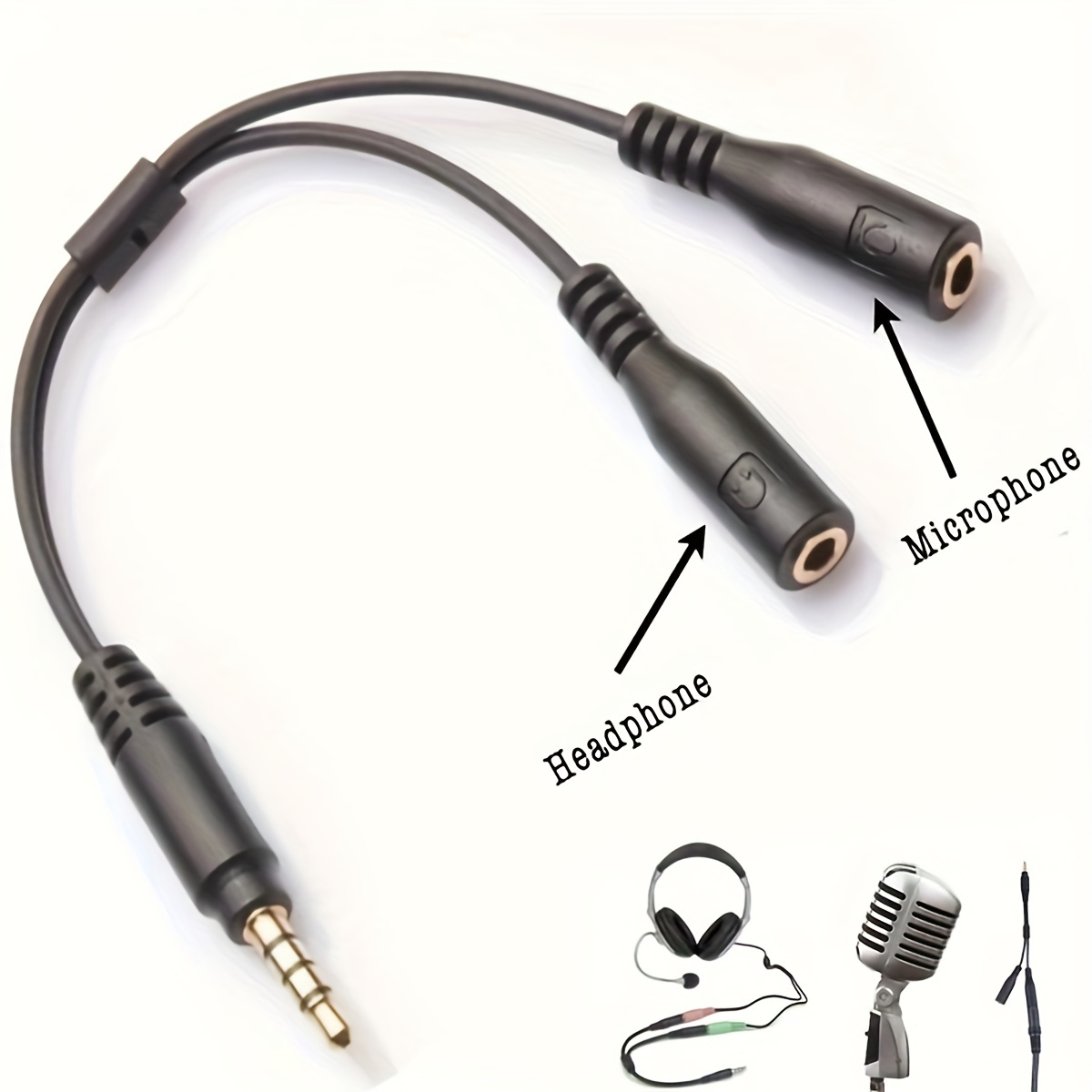 Áudio estéreo de 3,5 mm 1 mach - Audio Splitter Y avaliação e preço