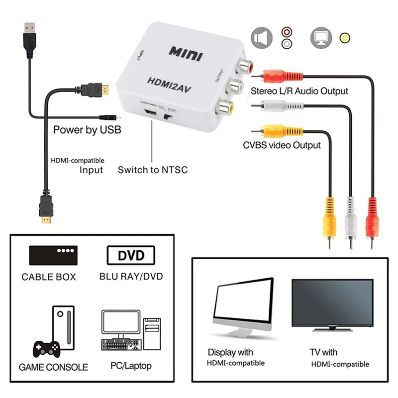 Hdmi-compatível com adaptador  - Audio Splitter Y avaliação e preço