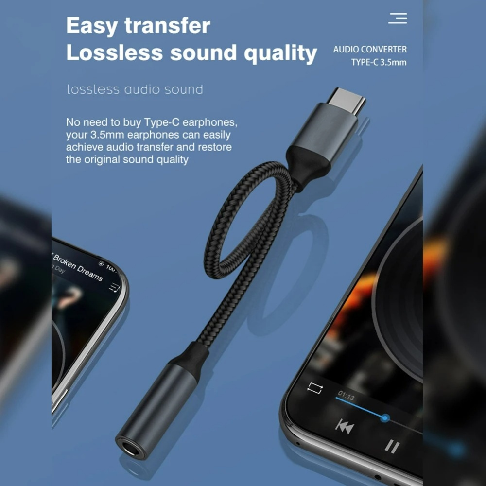 Adaptador de Áudio USB Tipo C  - Audiophile Headphone Wired avaliação e preço