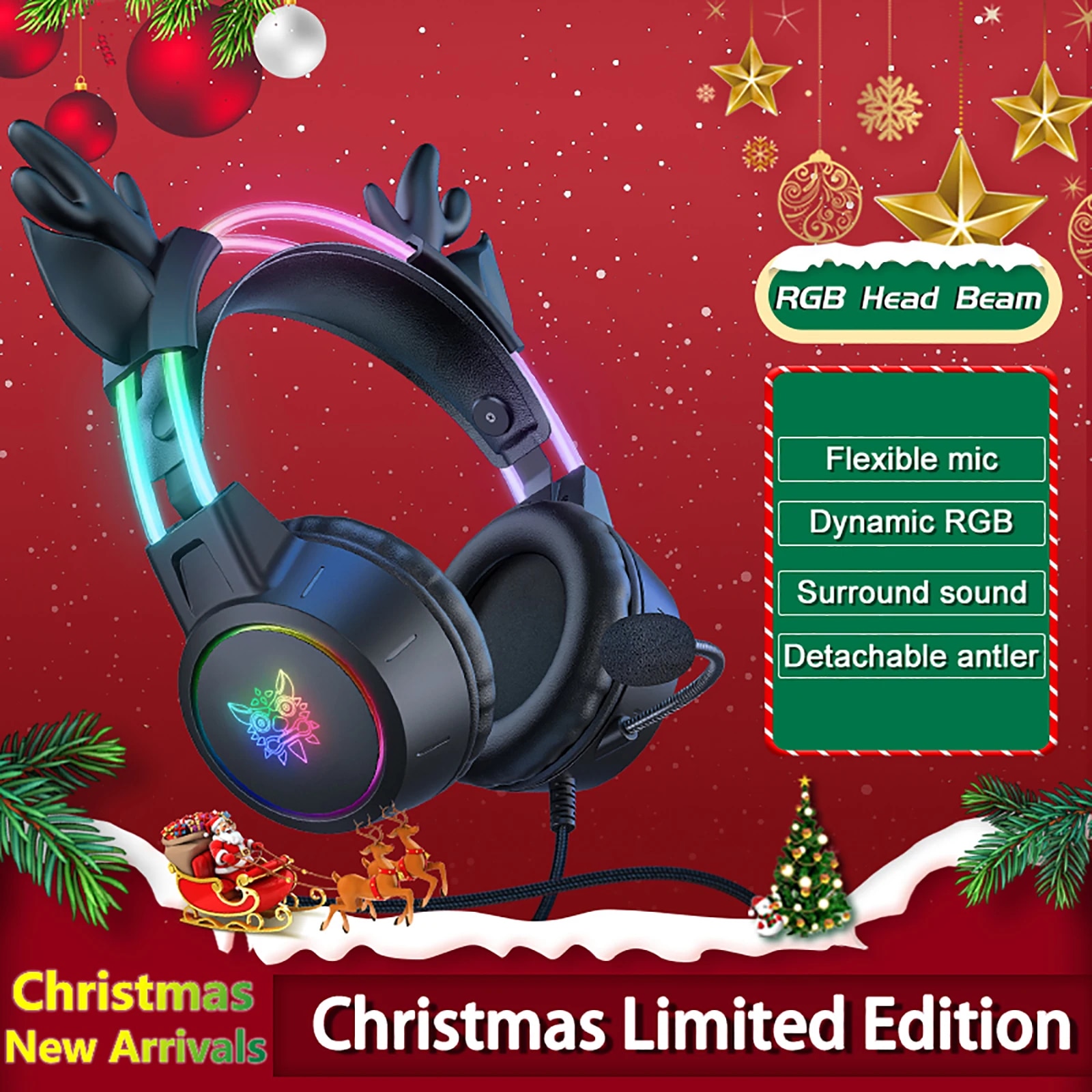 ONIKUMA-Gaming Headset com sup - Gaming Headset Rgb avaliação e preço
