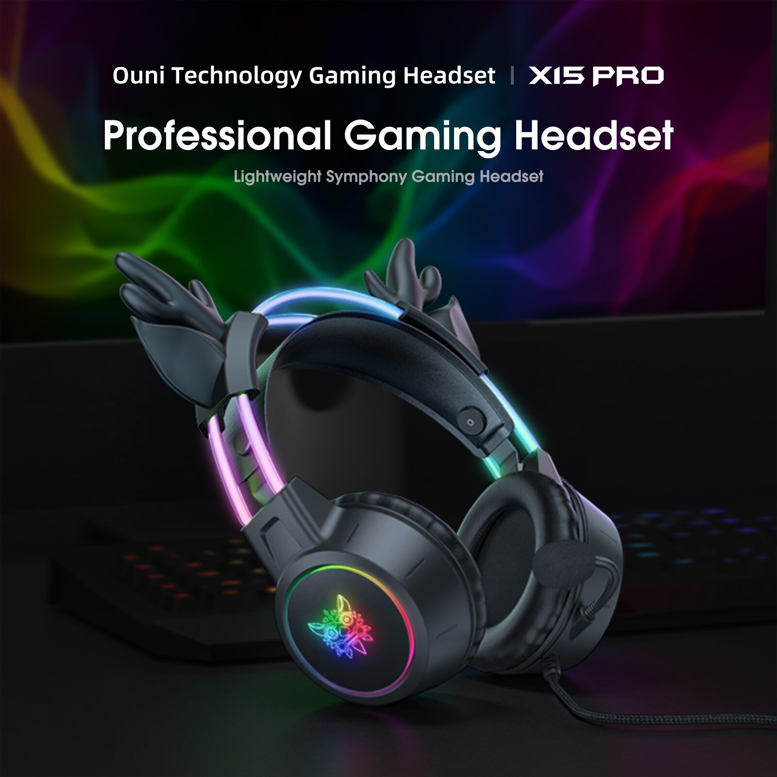 ONIKUMA-Gaming Headset com sup - Gaming Headset Rgb avaliação e preço