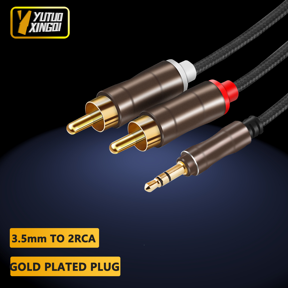 3.5mm para 2rca duplo lótus ca - Cable Extension 3.5 avaliação e preço